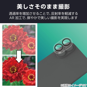 注文コード:62825020 iPhone 17 / 16 / 16 Plus カメラレンズ保護 高透明 10H 指紋防止 - エレコム