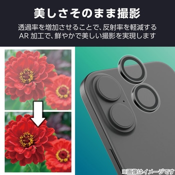 注文コード:62825720 iPhone17 ガラスフィルム カメラレンズフィルム付 高透明 10H Gorilla(R) 薄型 指紋防止 気泡防止 飛散防止 エレコム