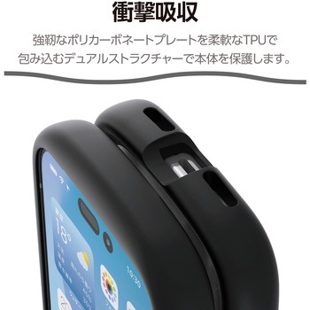注文コード:62827129 iPhone 17 Pro ケース ハイブリッド 衝撃吸収 MAGKEEP 磁力吸着ワイヤレス充電対応 Grippy - エレコム