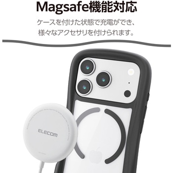 注文コード:62827129 iPhone 17 Pro ケース ハイブリッド 衝撃吸収 MAGKEEP 磁力吸着ワイヤレス充電対応 Grippy - エレコム
