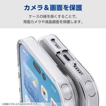注文コード:62828730 iPhone 17 ケース ハイブリッド 衝撃吸収 磁気吸着対応メタルステッカー付 極限保護 - エレコム