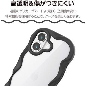 注文コード:62829186 iPhone 17 ケース ハイブリッド 衝撃吸収 磁気吸着対応メタルステッカー付 背面クリア Grippy - エレコム