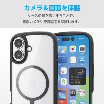 注文コード:62829719 iPhone 17 ケース ハイブリッド 衝撃吸収 軽量 薄型 MAGKEEP 磁力吸着ワイヤレス充電対応 - エレコム