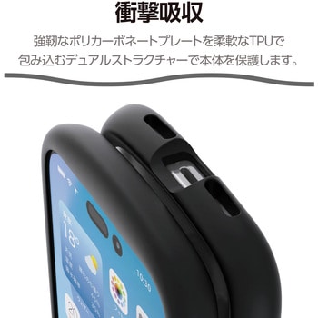 注文コード:62829755,62829771 iPhone 17 ケース ハイブリッド 衝撃吸収 MAGKEEP 磁力吸着ワイヤレス充電対応 Grippy - エレコム