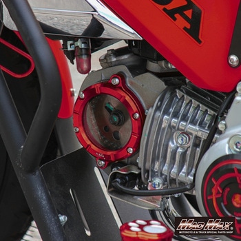 注文コード:63094957 Mr Quick製 ホンダ CC110 クロスカブ用 クリア シリンダー ヘッドサイドカバー - MAD MAX(マッドマックス)
