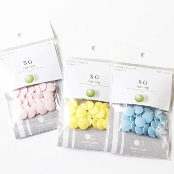 注文コード:63282469 プラスチックスナップボタン3色セット 日本紐釦貿易