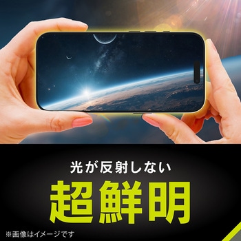 注文コード:64366605 iPhone 17 Pro / 16 Pro 極黒 超低反射 画面保護フィルム 位置ピタ 反射防止 Simplism