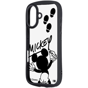iPhone 17 ディズニー / Puffull 衝撃吸収 バンパー ハイブリッドケース / ミッキーマウスサイン レイ・アウト