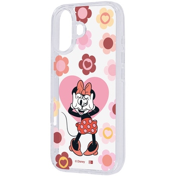 iPhone 17 ディズニー / 耐衝撃 ハイブリッドケース Charaful / ミニー_ハートフラワー レイ・アウト