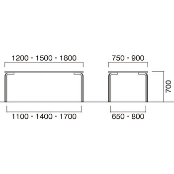 注文コード:64560626,64560635,64561369,64561378,64561990,64561999,64562166,64562175,64562209,64562218 ミーティングテーブル ニシキ工業
