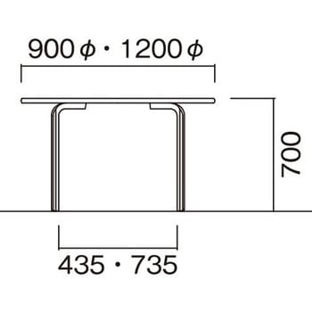 注文コード:64561649,64561658,64562227,64562236 ミーティングテーブル ニシキ工業