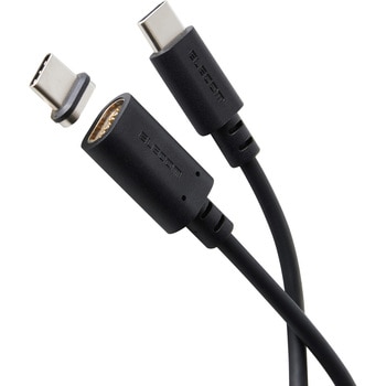 注文コード:64712028 マグネット 充電ケーブル USB-C 60W PD対応 着脱式コネクタ ブレーカー内蔵 エレコム