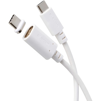 注文コード:64712055 マグネット 充電ケーブル USB-C 60W PD対応 着脱式コネクタ ブレーカー内蔵 エレコム