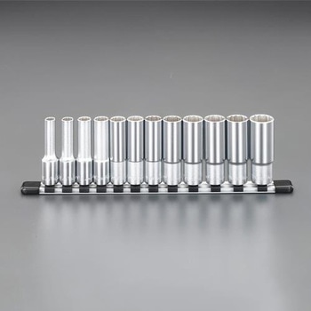 1/2"DR ディープソケットセット(インチ/十二角) エスコ