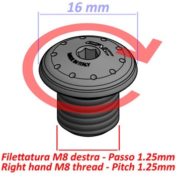 注文コード:64790734 Mirror Blanking Plug M8 RH CNC Racing (シーエヌシーレーシング)