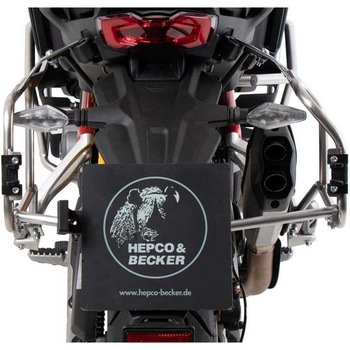 6517614 00 22 00-40 Side carrier cutout stainless steel incl. Xplorer シルバー sideboxes for Ducati Multistrada V4 / S / S Sport (2021-) HEPCO&BECKER (ヘプコ&ベッカー)