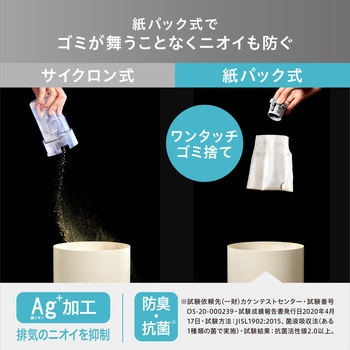 注文コード:64939309 充電式紙パックスティック掃除機 超軽量 コードレスMagiCaleena - アイリスオーヤマ