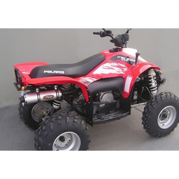 マフラー Single Round Φ 100 Quad Atv Line アルミ (クワッド・4輪バイク)TRAIL BLAZER 330 2008 > POLARIS Q Marving Exhaust (マービングエキゾースト)