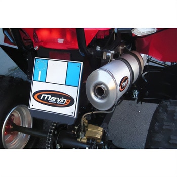 マフラー Single Small Oval Quad Atv Line アルミ (クワッド・4輪バイク)450 2007 > DINLI Quad - EU/ALO/D6 Marving Exhaust (マービングエキゾースト)