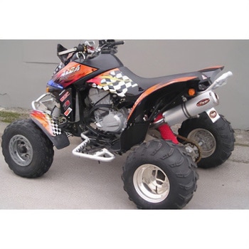 マフラー Single Small Oval Quad Atv Line アルミ (クワッド・4輪バイク)DS 650 2005> CAN AM Quad - EU/AL/ Marving Exhaust (マービングエキゾースト)