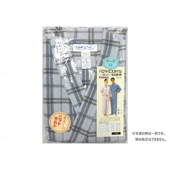 キルト二部式ねまき紳士用/グレー/L 羽衣綿業