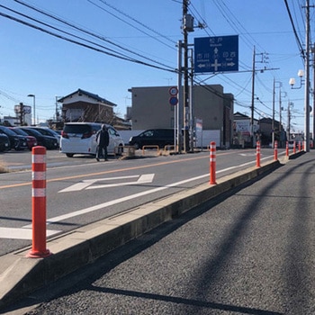 注文コード:65641155,65641164 車線分離標 ポールコーンCITY R 接着タイプ PCCTRシリーズ セキスイ