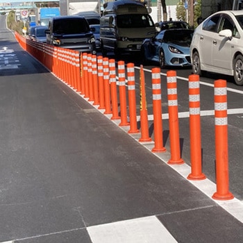 注文コード:65641155,65641164 車線分離標 ポールコーンCITY R 接着タイプ PCCTRシリーズ セキスイ