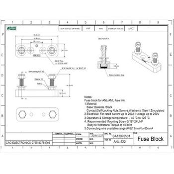 注文コード:65860850 メガヒューズホルダー ANL-150A マリンテック