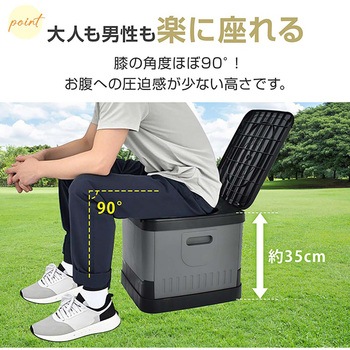 注文コード:65880529 非常用 折りたたみ式簡易トイレ ベージュ 万方商事