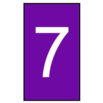 注文コード:66435847 ケーブルマーカー 紫地に白 なし 1袋 500個入 ヘラマンタイトン(旧:タイトン)