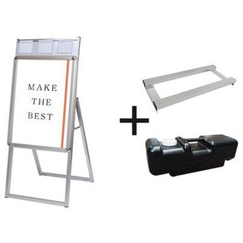 注文コード:66974445 ポスターグリップスタンド看板パンフレットケース付(屋内用) 常磐精工