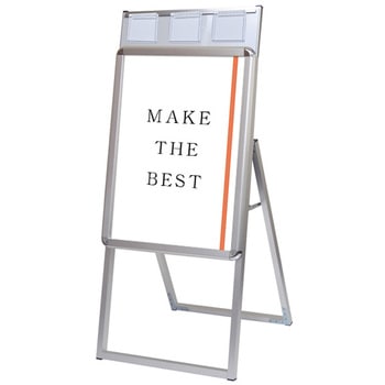 注文コード:66974445 ポスターグリップスタンド看板パンフレットケース付(屋内用) 常磐精工