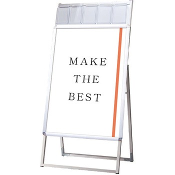 注文コード:66974576 ポスターグリップスタンド看板パンフレットケース付(屋内用) 常磐精工