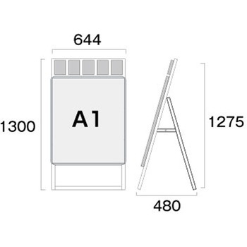 注文コード:66974576 ポスターグリップスタンド看板パンフレットケース付(屋内用) 常磐精工