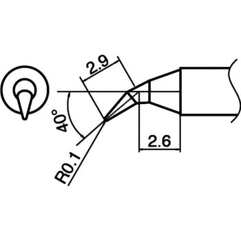 注文コード:68279837 こて先(T35・鉛フリーはんだ対応・400℃) HAKKO(白光)