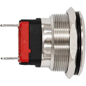 注文コード:68816137 LED防水プッシュスイッチ25mm 20A オルタネイト式 青色 - マリンテック