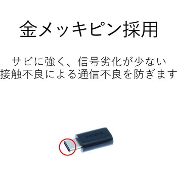 注文コード:69018933 USB変換アダプタ C-microB(メス) USB2.0 難燃性 タブレット - エレコム