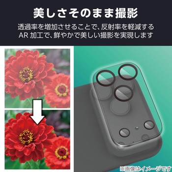 注文コード:69408635 iPhone 17 Pro Max カメラレンズカバー 高透明 強化ガラス 10H 指紋防止 - エレコム