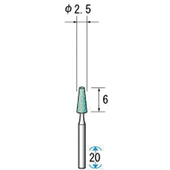 注文コード:69459267 ミニチュア軸付砥石 GC NSK(ナカニシ)