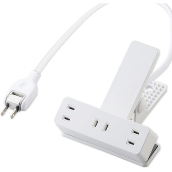 注文コード:69559928 電源タップ 延長コード クリップ式 3個口 2P 雷ガード ほこり防止シャッター コンセント - エレコム