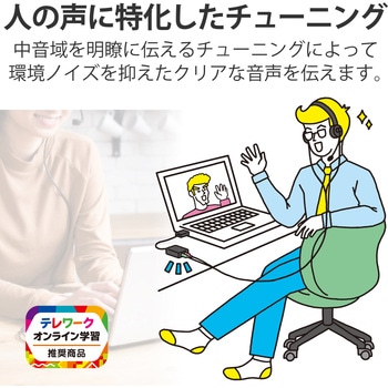 注文コード:69560305 オーディオ変換アダプタ USB-Φ3.5mm オーディオ出力 マイク入力 ケーブル付 15cm - エレコム