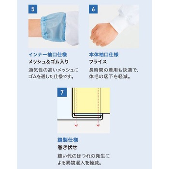 注文コード:70505008,70504929,70504938,70504947,70504956,70504965,70504974,70504990,70504999 【衛生対策】長袖コート サーヴォ(旧:サンペックスイスト)