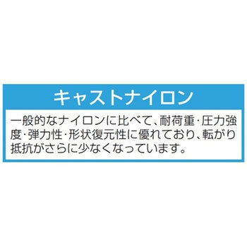 注文コード:70985857 キャスター (ナイロン車輪・レール用) - エスコ