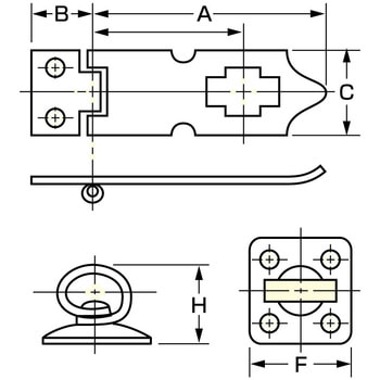 注文コード:71368319 掛金 (スチール製) - エスコ