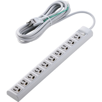 注文コード:72120085 電源タップ 延長コード 10個口 3P マグネット 雷ガード 抜け止め 一括スイッチ オフィス 会議室 コンセント - エレコム