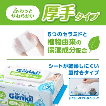 注文コード:72453581 あんしん Genki!おしりふき 厚手100枚入 - アイリスオーヤマ