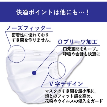注文コード:72610187 プリーツマスク ゆったり大きめサイズ - アイリスオーヤマ