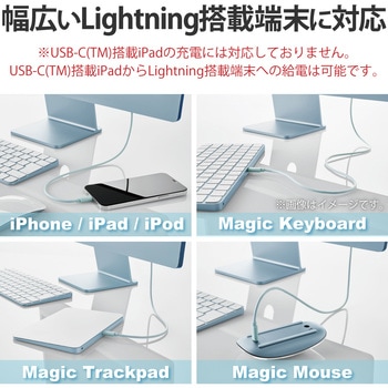 注文コード:73041509,73041518,73041527,73041536,73041545,73041554 ライトニングケーブル Type-C-Lightning 1m - エレコム