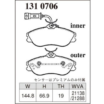 注文コード:73044205 ブレーキパッド(プレミアムタイプ) DIXCEL(ディクセル)