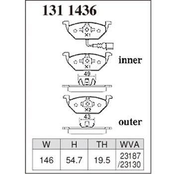 注文コード:73044318 ブレーキパッド(プレミアムタイプ) DIXCEL(ディクセル)